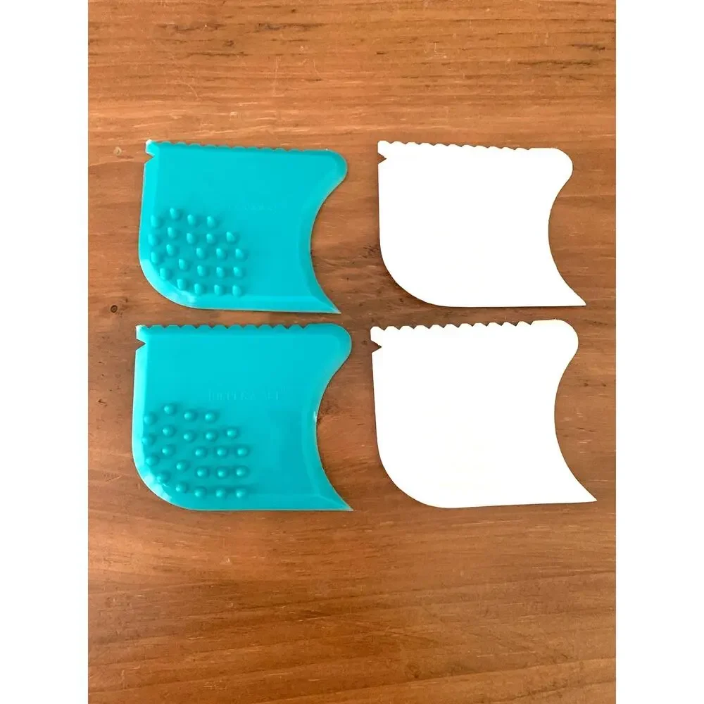 Tupperware Scrape Em All Scraper Scrubber Set 4 Vintage Gadget 2 Almond 2 Aqua